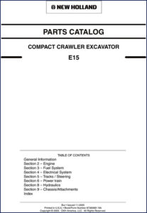 new holland e15 2005 parts catalog, new holland parts catalog, new holland holland