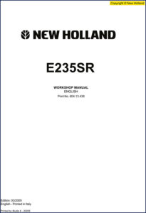new holland e235sr 2005 workshop manual, new holland workshop manual, new holland holland