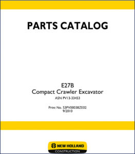 new holland e27b 2010 parts catalog, new holland parts catalog, new holland holland