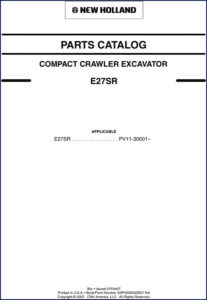 new holland e27sr 2007 parts catalog, new holland parts catalog, new holland holland