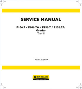 new holland f106.7, f106.7a, f156.7, f156.7a service manual, new holland service manual, new holland holland