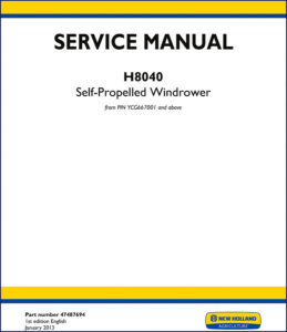 new holland h8040 2013 service manual, new holland service manual, new holland holland