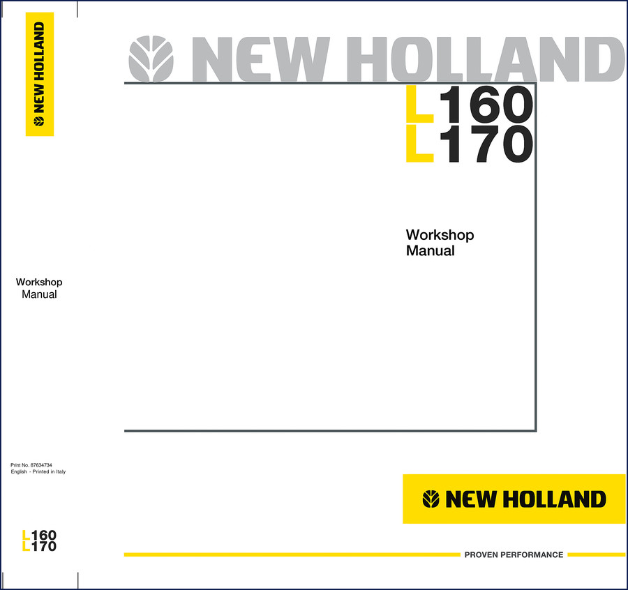 new holland l160, l170 workshop manual, new holland workshop manual, new holland holland