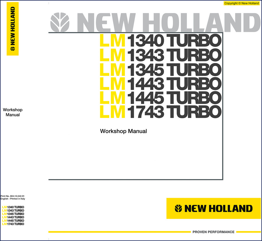 new holland lm 1340 turbo workshop manual, new holland workshop manual, new holland holland