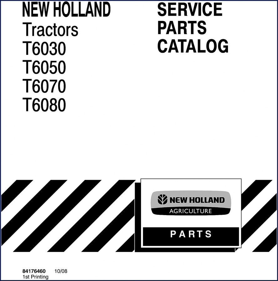 new holland t6030, t6050, t6070, t6080 2008 parts, new holland parts catalog, new holland holland