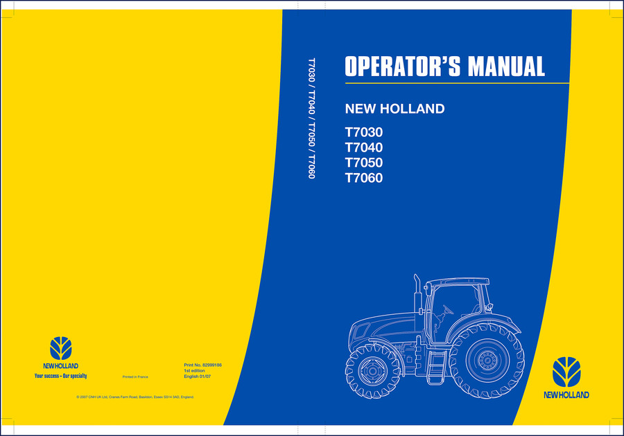 new holland t7030 t7040 t7050 t7060 2007 operators, new holland manual, new holland holland