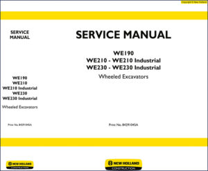 new holland we190 we210 we230 service manual, new holland service manual, new holland holland