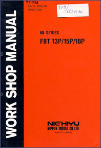 nichiyu 13p 15p 18p 1999 workshop manual, nichiyu workshop manual, nichiyu 13p