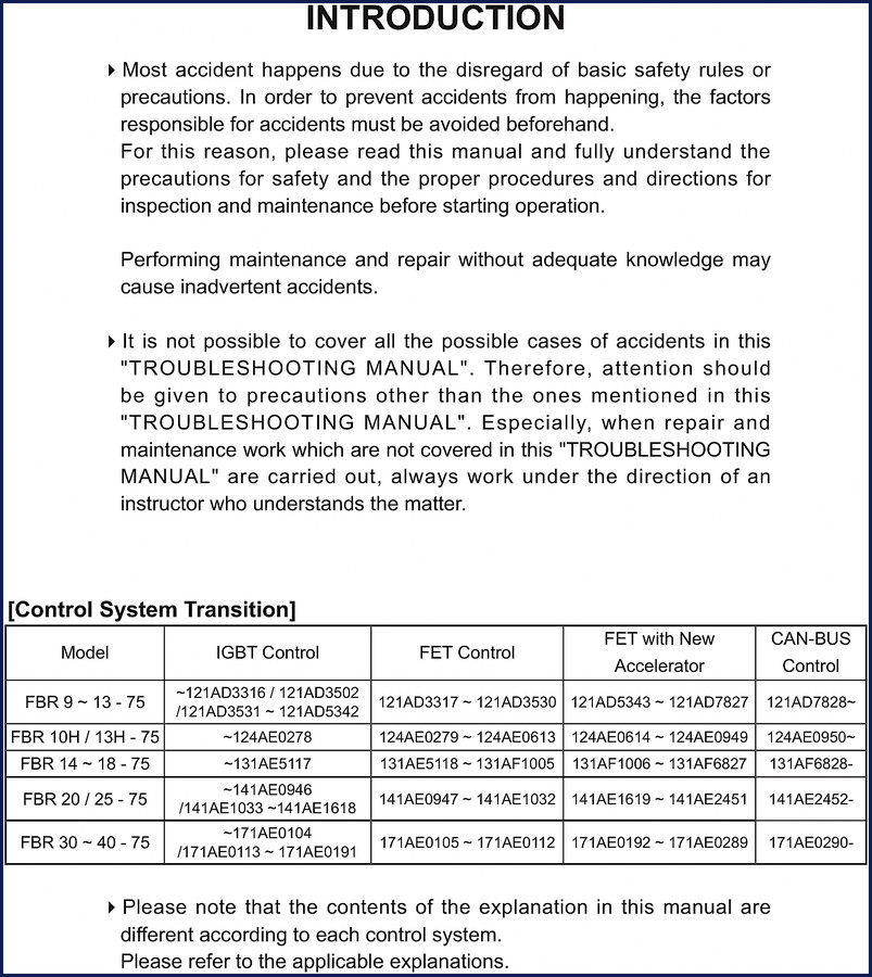 nichiyu fbr, nichiyu manual