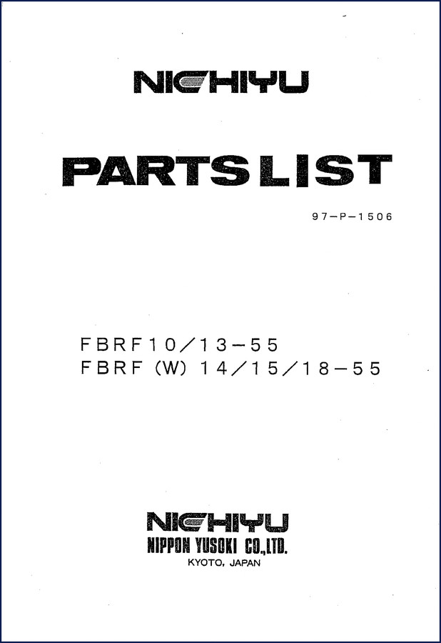 nichyu fbrf10, fbrf13, fbrf14, fbrf15, fbrf18 parts catalog, nichyu parts catalog, nichyu fbrf10,
