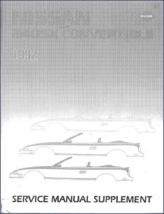 nissan 240sx 1992 service manual supplement, nissan service manual, nissan 240sx