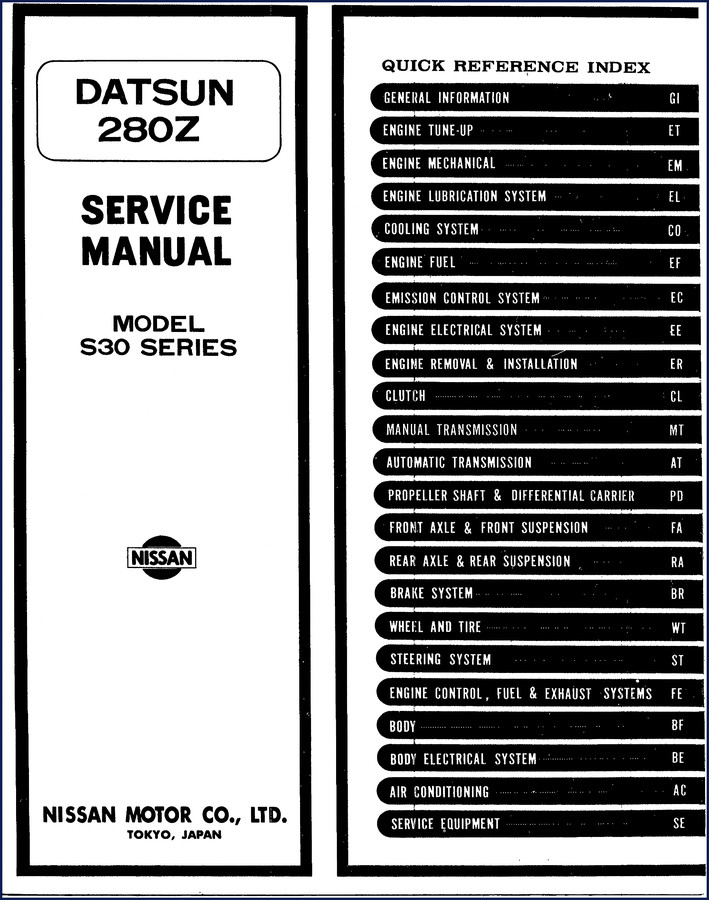 nissan 280z 1976 service manual, nissan service manual, nissan 280z