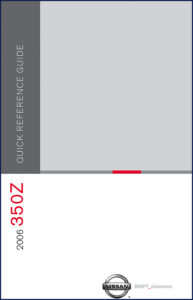 nissan 350z user manual, manual,  350z