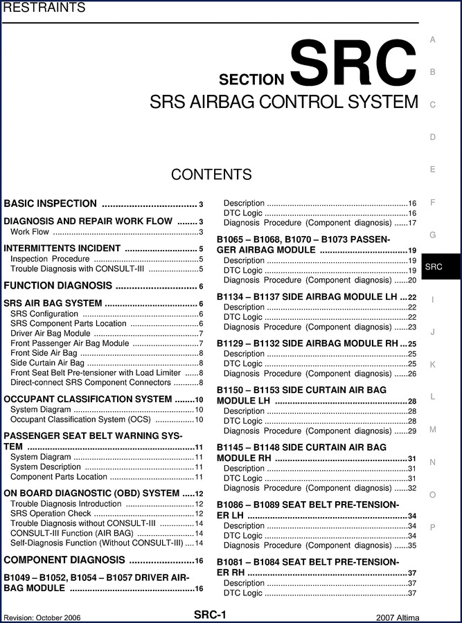 nissan altima 2007 technical manual, nissan manual, nissan altima
