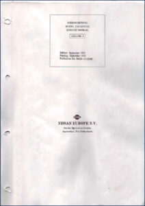 nissan serena 1992 service manual, nissan service manual, nissan serena