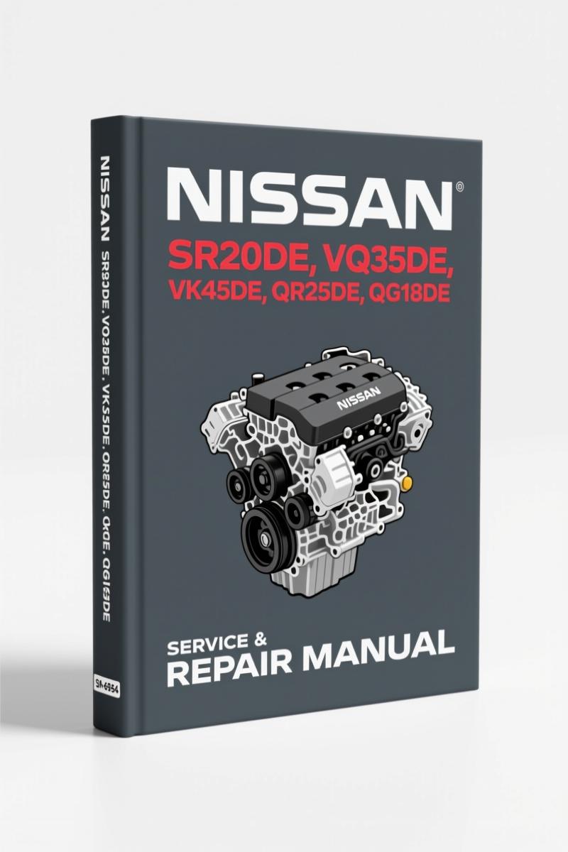 nissan sr20de vq35de vk45de qr25de qg18de factory manual, nissan manual, nissan sr20de