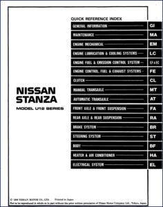 1989 nissan u12 service manual, nissan service manual, nissan nissan