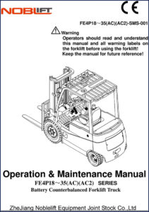 noblelift fe4p18, fe4p35 operators manual, noblelift manual, noblelift fe4p18,