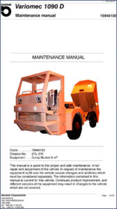 normet variomec 1090 d service manual, normet service manual, normet variomec