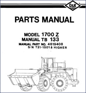 o&k 1700 z 1989 parts catalog, o&k parts catalog, o&k 1700