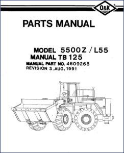 o&k 5500z l55 1991 parts catalog, o&k parts catalog, o&k 5500z