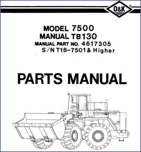 o&k 7500 1989 parts catalog, o&k parts catalog, o&k 7500