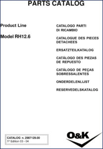 o&k rh12.6 2004 parts catalog, o&k parts catalog, o&k rh12.6