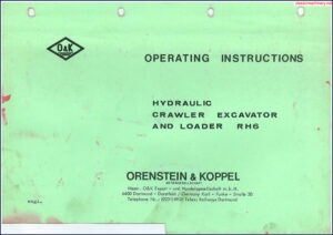 o&k rh6 1972 operators manual, o&k manual, o&k rh6