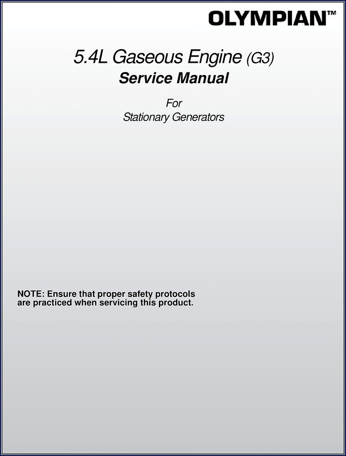 olympian g3 service manual, olympian service manual, olympian g3