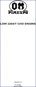OM Pimespo LDW 2204/T CHD 2004 Technical Manual – 54-Page Engine Specs – OEM Service Manual