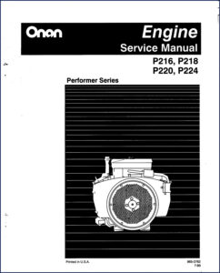 onan p216 p218 p220 p224 1995 service manual, onan service manual, onan p216