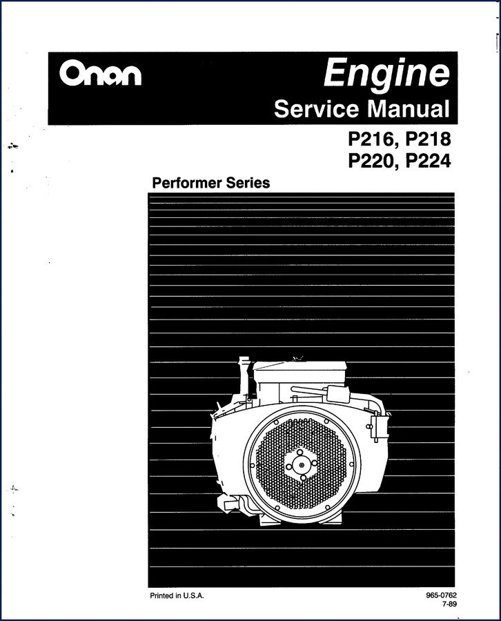 onan p216 p218 p220 p224 1995 service manual, onan service manual, onan p216