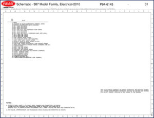paccar 387 model family 2009 electrical schematic, paccar manual, paccar 387