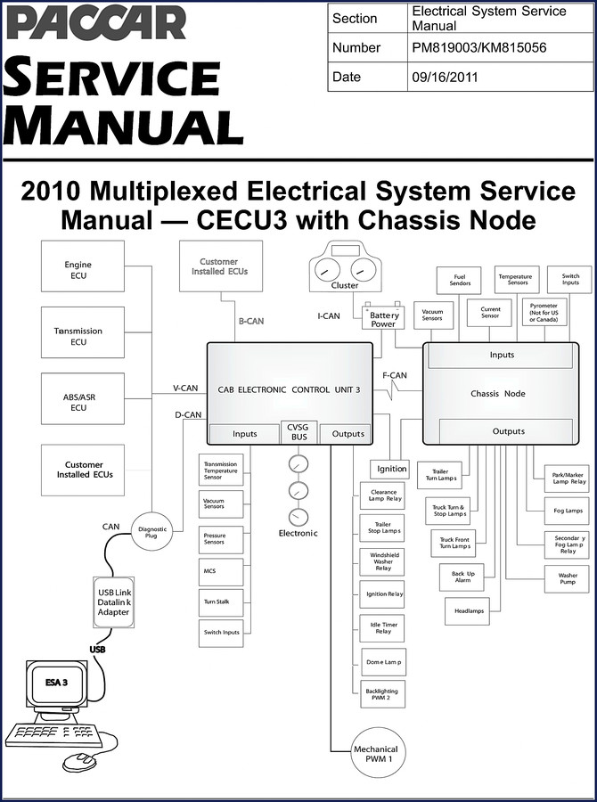 paccar cecu3 2011 service manual, paccar service manual, paccar cecu3