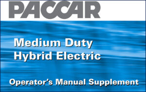 paccar medium duty hybrid electric 2009 operators manual, paccar manual, paccar medium