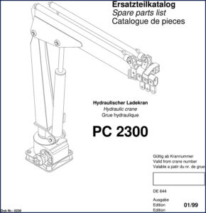 palfinger pc 2300 1998 parts catalog, palfinger parts catalog, palfinger pc