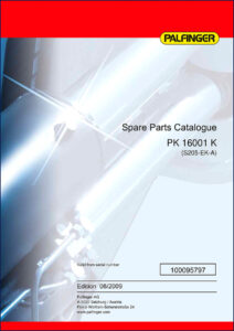 palfinger pk 16001 k 2009 parts catalog, palfinger parts catalog, palfinger pk