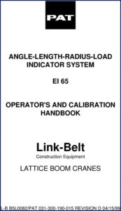 pat ei 65 1999 operators manual, pat manual, pat ei
