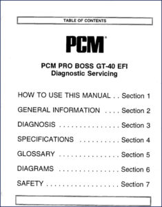 pcm pro boss gt, pcm manual, pcm pro