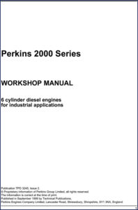 perkins 2000 series 1999 workshop manual, perkins workshop manual, perkins 2000