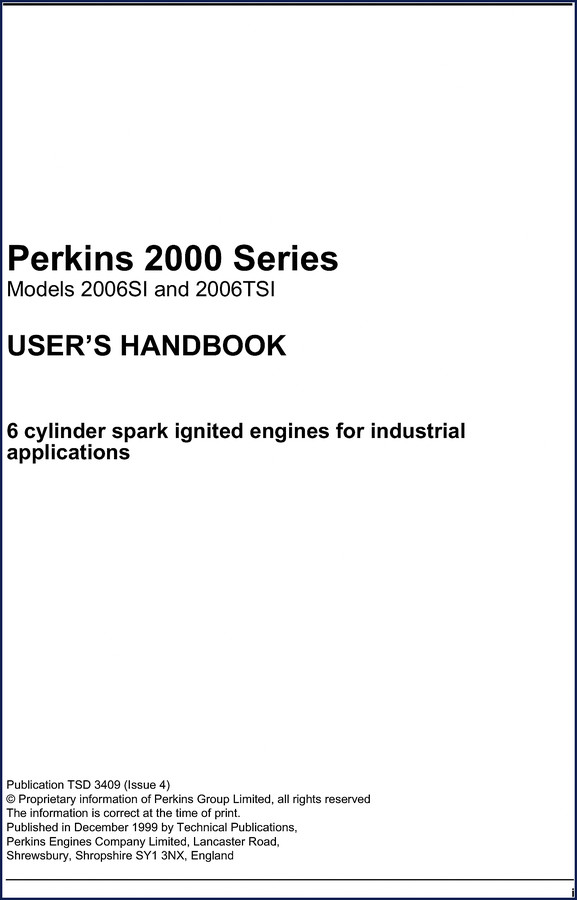 perkins 2006si, 2006tsi 1999 user manual, perkins manual, perkins 2006si,