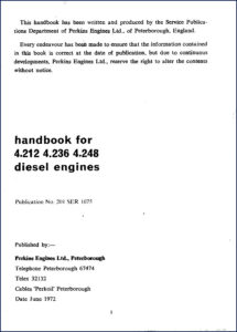 perkins 4.248, 4.236, 4.212 1972 technical manual, perkins manual, perkins 4.248,