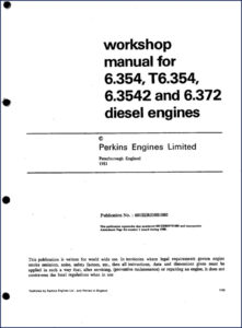 perkins 6.354 & 6.372 1981 workshop manual, perkins workshop manual, perkins 6.354