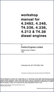 perkins engines 4.2482, 4.248, 4.236, 4.212, t4.38 1993, perkins engines workshop manual, perkins engines engines