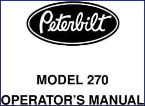 peterbilt 270 operators manual, peterbilt manual, peterbilt 270
