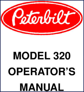 peterbilt 320 operators manual, peterbilt manual, peterbilt 320