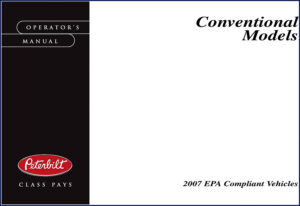 peterbilt conventional 2007 operators manual, peterbilt manual, peterbilt conventional