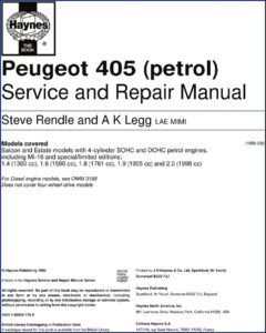 peugeot 405 1996 service manual, peugeot service manual, peugeot 405