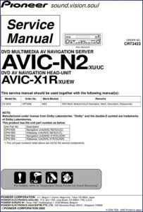 pioneer avic, pioneer manual