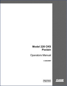 case poclain 220 cks 220 e operators manual, case poclain manual, case poclain poclain